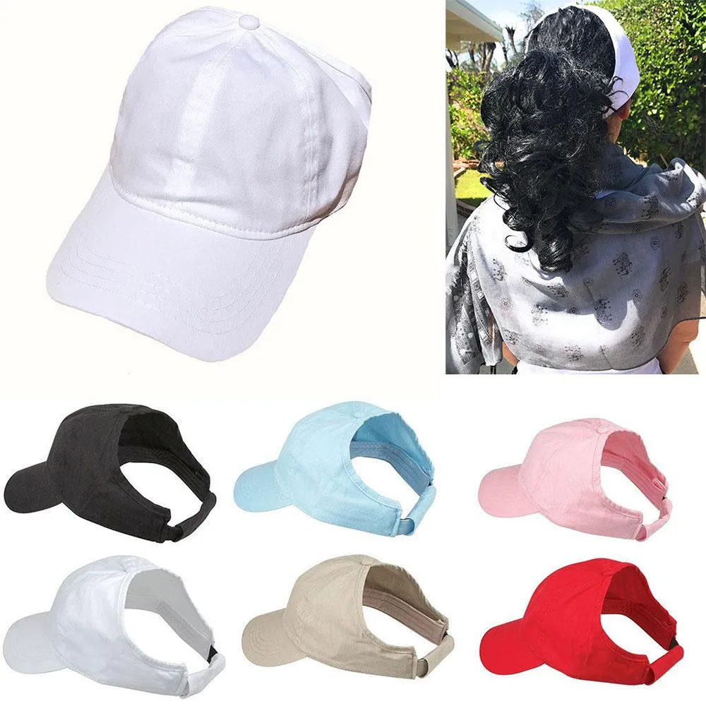 1 Dozen Womens Ponytail Soft Baseball Visor Hats Caps Low Crown Wholesale Lot Bulk