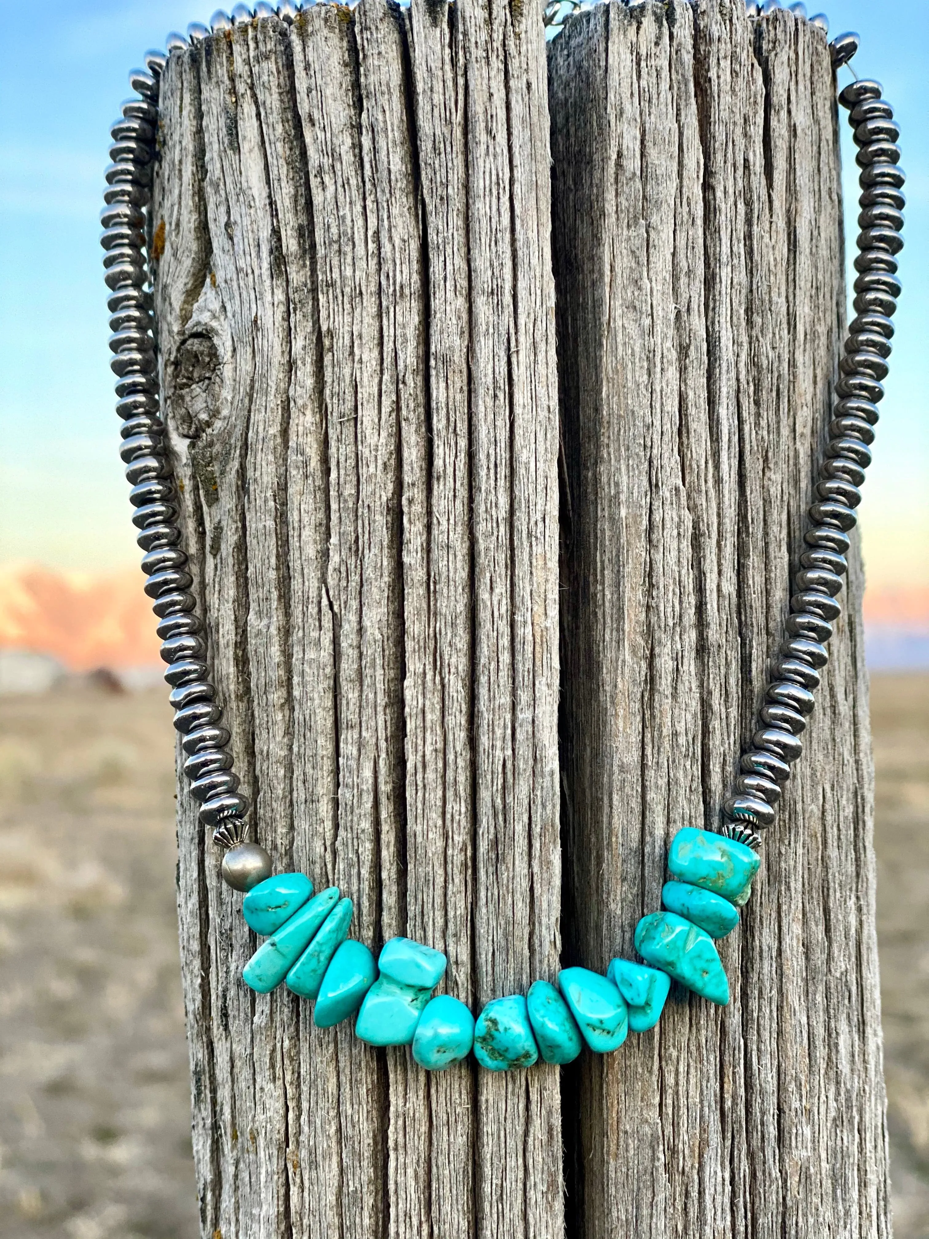The Turquoise Chunk Necklace